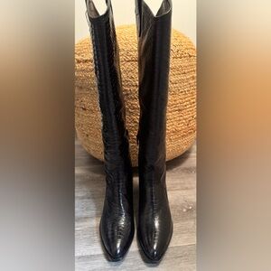 Bruno Premi Women's Black Italian Leather Heeled Boots